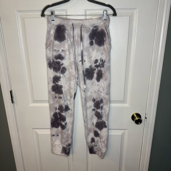 FP Movement by Free People Pants - FP Movement by Free People Tie-Dye Jogger Black and White Size Small See Photos